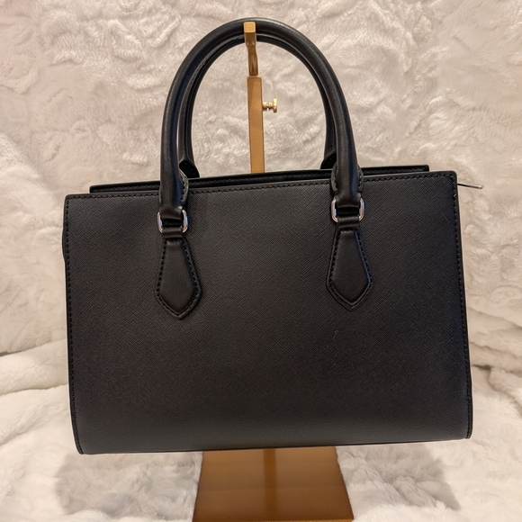 Michael Kors Black Saffiano Leather Satchel bag & Wallet Set Crossbody Strap - Picture 14 of 16